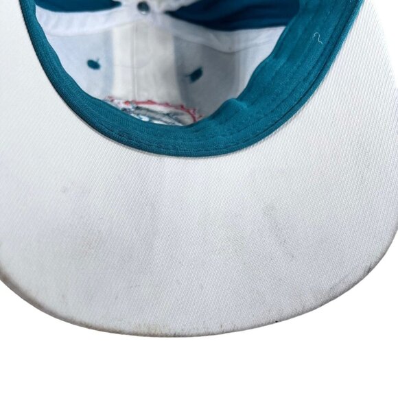 Miami Dolphins Hat Cap Reebok One Size Flex Stretch Fit Green White Stripe NFL - Picture 9 of 11